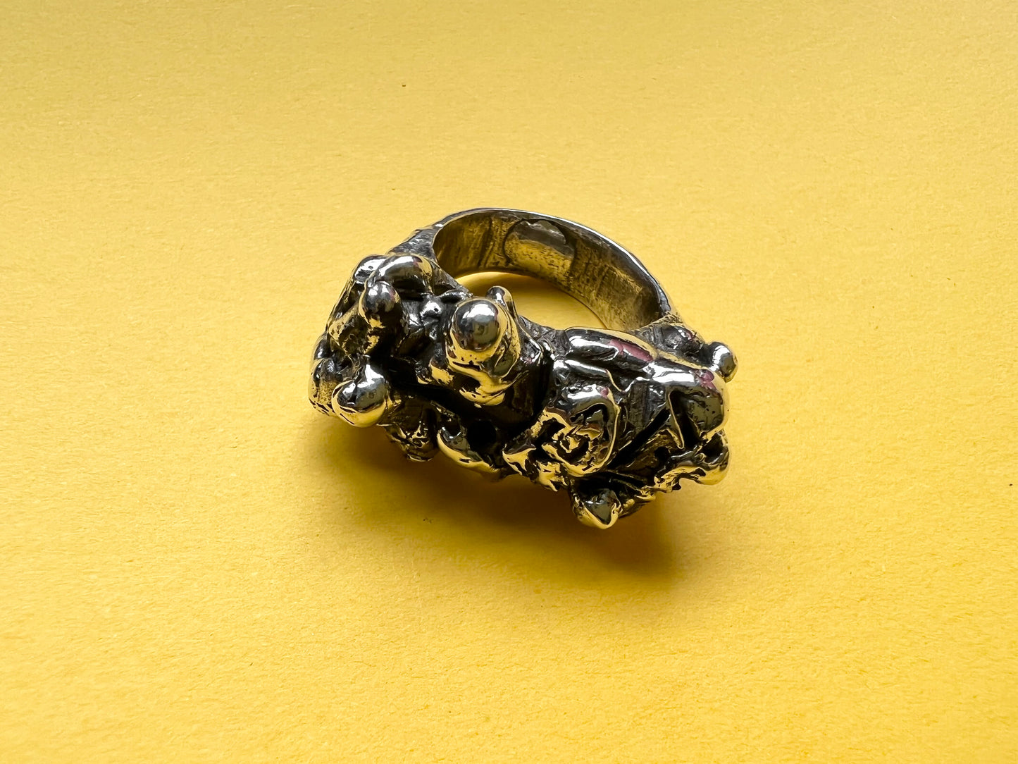 BIG ROCK | .999 Pure Fine Silver Oxidised Statement Ring | Handmade Abstract Freeform Unisex Ring | Recycled Jewellery | Sustainable | Eco