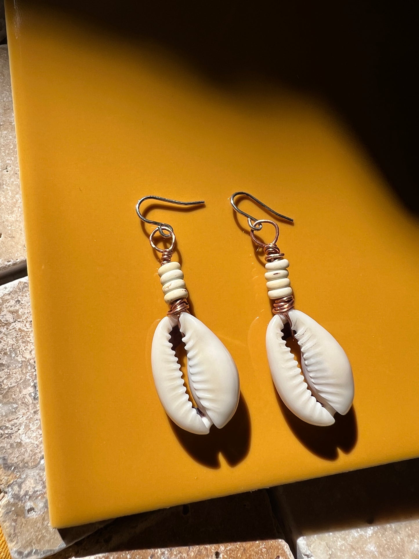 Bead Cowrie Earring