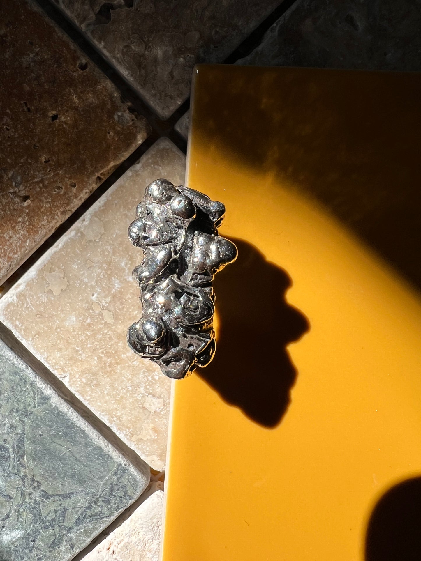 BIG ROCK | .999 Pure Fine Silver Oxidised Statement Ring | Handmade Abstract Freeform Unisex Ring | Recycled Jewellery | Sustainable | Eco